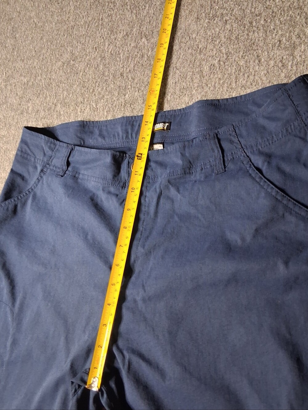 Khombu Womens Navy Blue Woven Stretch Capri Pants XXL - Picture 8 of 14
